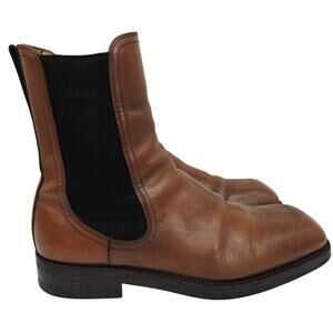Dries Van Noten Men's Chelsea Leather Boots Brown 44